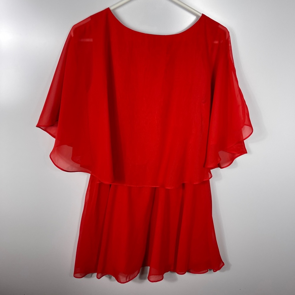 Romeo & Juliet Couture Flowing Red Dress Sz Medium - Picture 6 of 8